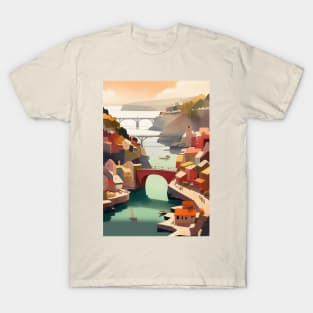 Hongkong Watercolor Bridges Scenary T-Shirt